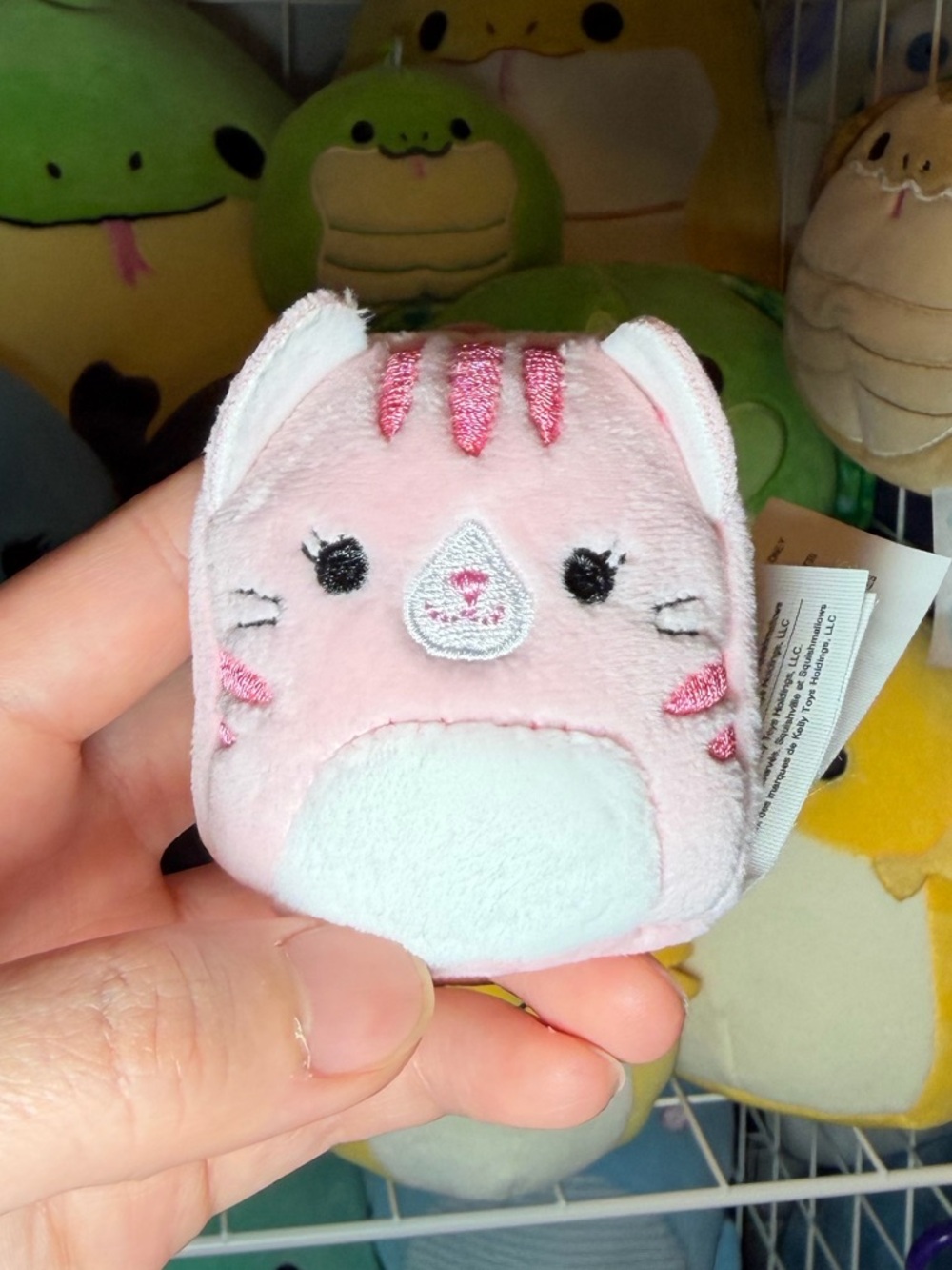 Squishmallows Squishville SV Laura the Pink Cat 2” Stuffed Plush